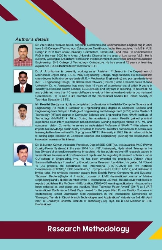 Back cover of Research Methodology